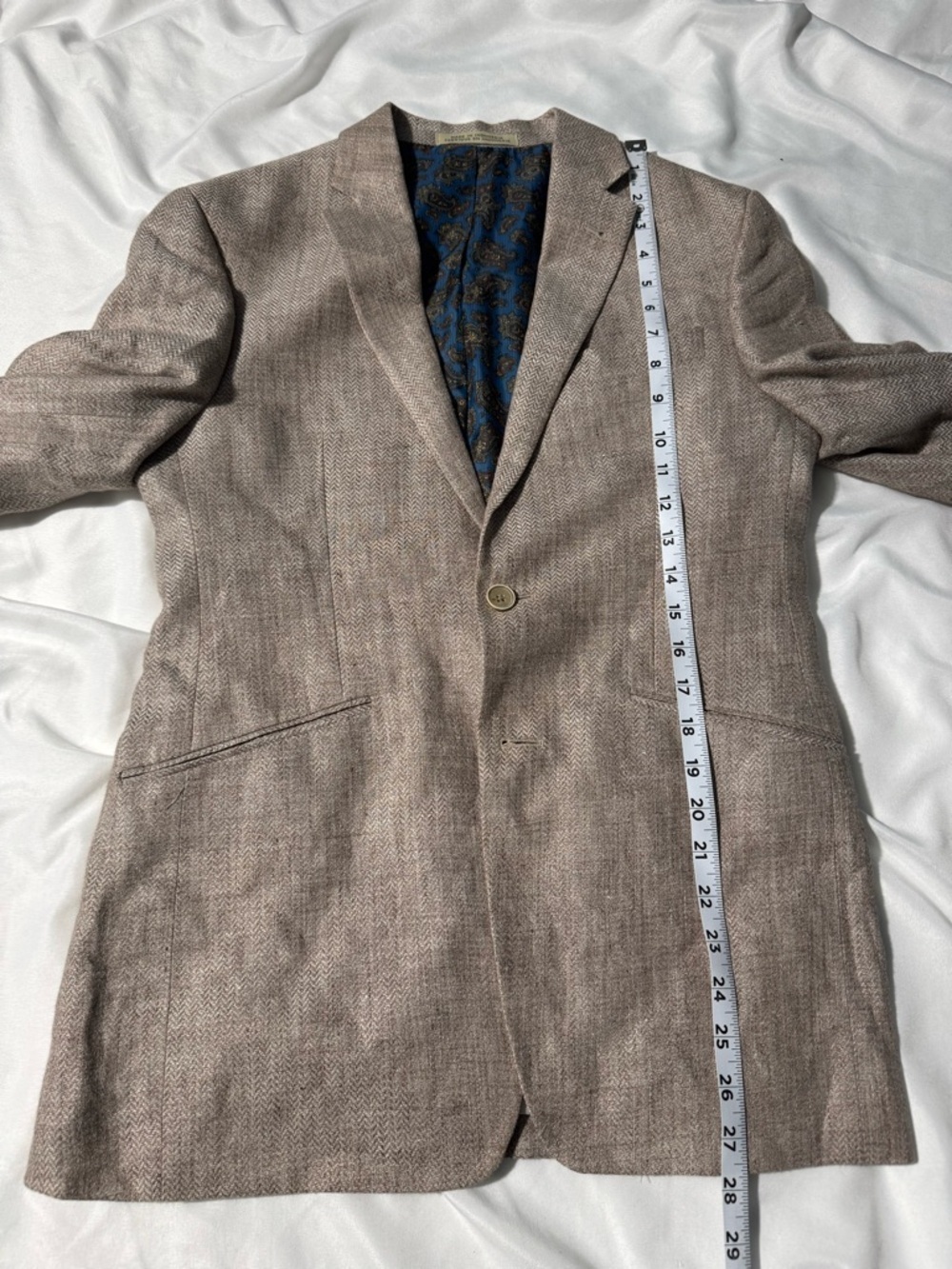 Joseph Abboud “Joe” Linen Blazer 36S Prom Wedding Guest Business Classic Summer - Picture 9 of 12
